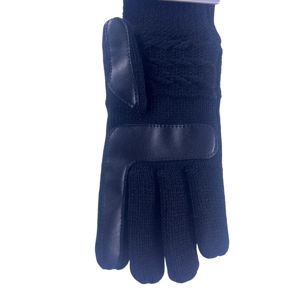 Isotoner Womens Black‎ SmartDri SmartTouch Gloves 1SZ EcoComfort NEW - Picture 2 of 5